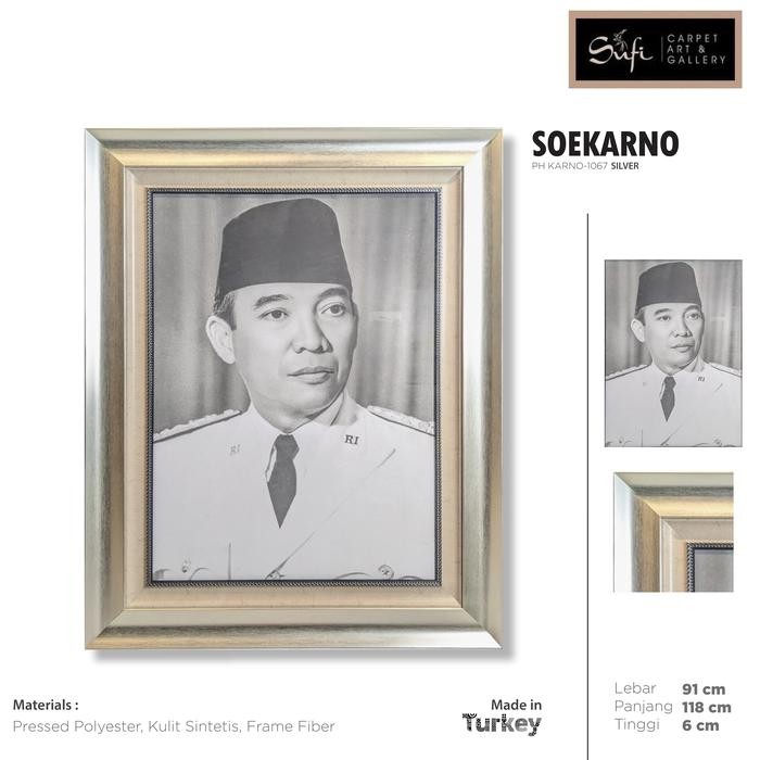 Terlaris lukisan dinding kanvas Soekarno 118x91 Cm