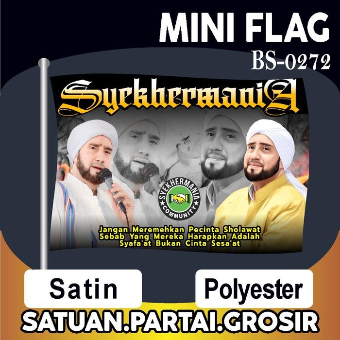 Cetak Bendera Custom Syekher Mania Comunity Pecinta Sholawat/Umbul Umb