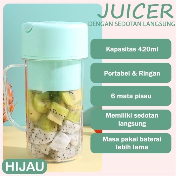 MASON JUICER BLENDER GLASS PORTABEL 340ML BLENDER UNIK JUICER MINI BMB