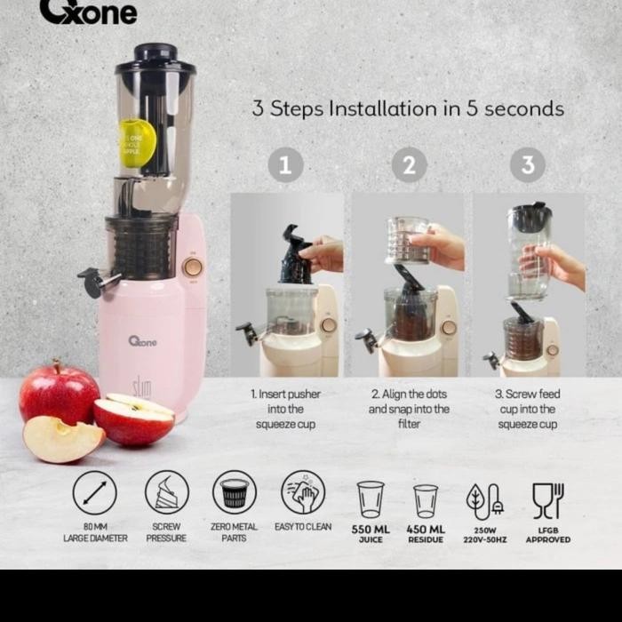 SLOW JUICER OXONE OX-775 SLIM DELUXE COMPACT SLOWJUICER OXONE OX 775/OX775