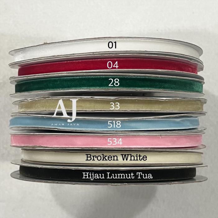 

Pesta- Pita Beludru Velvet 1/4 Inch / 6 mm