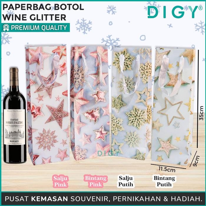 

Pesta- Paper bag wine botol / paperbag bunga panjang / tas jinjing
