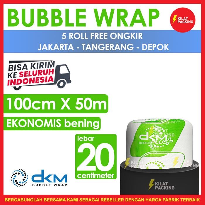 

Pesta- Bubble Wrap Ekonomis Bening 20CM X 50M Tebal Plastik Bubblewrap Roll
