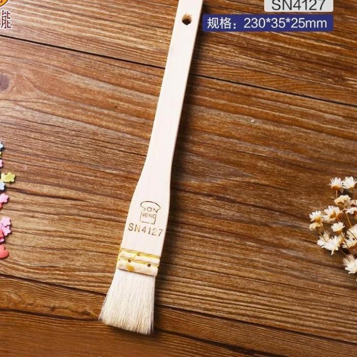 SENSASI BARU SANNENG SN4127 - CAKE WOOL BRUSH / KUAS OLES ROTI BULU DOMBA - SMALL ASW