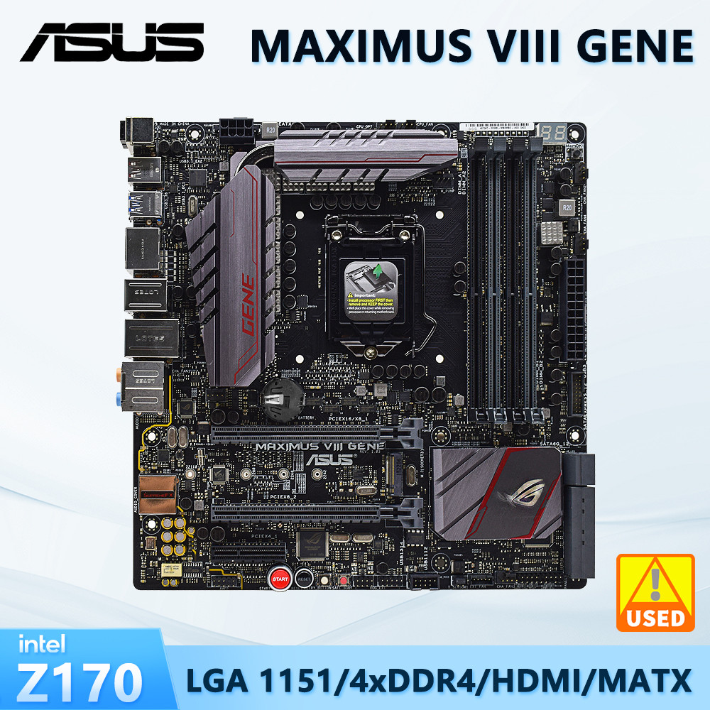 Asus Maximus Viii Gene Intel Z170 Motherboard Cpu I5-6500 I3-6100 I3-6320 I3-7100 Ddr4 64G Memory