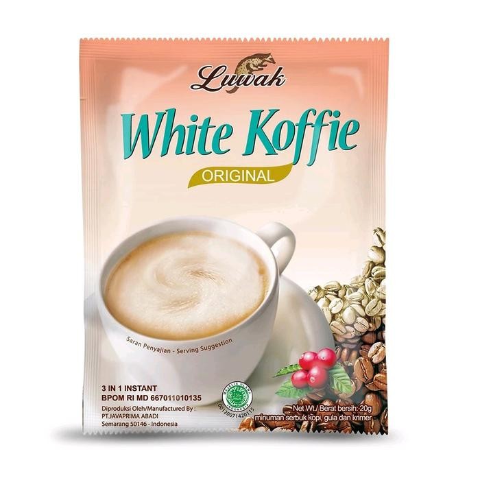 

Isi 3 Renceng (30 Sachet)/ 2 Renceng (20 Sachet) Kopi Luwak White Koffie 20gram