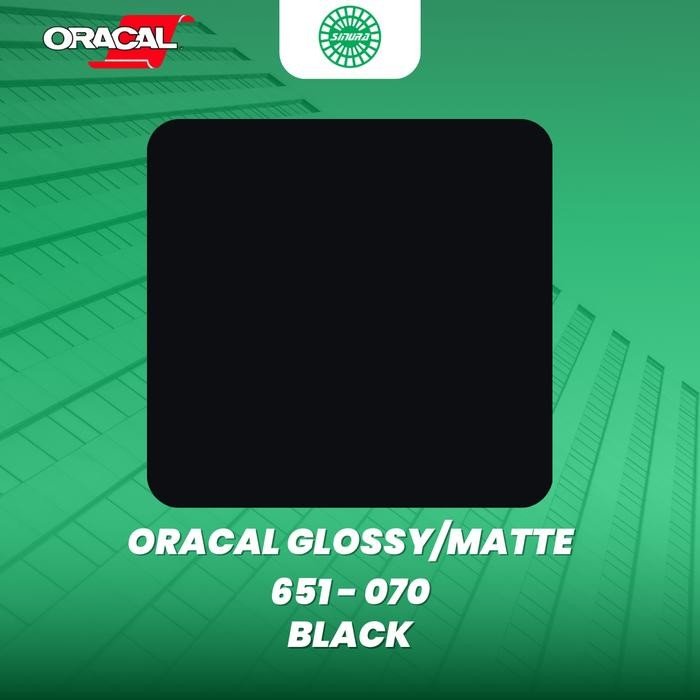 Sticker Oracal 651-070 BLACK / HITAM (GLOSSY/MATTE)