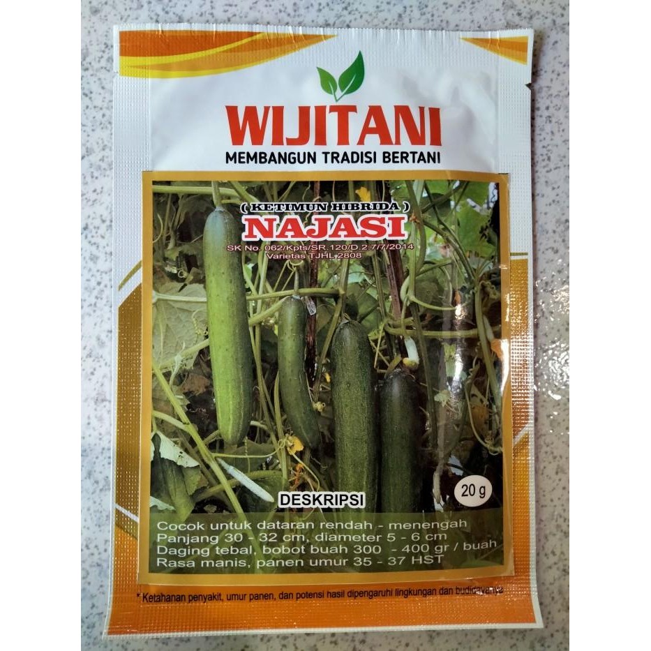 Bibit Timun NAJASI 20 Gram - Benih Timun ketimun mentimun NAJASI