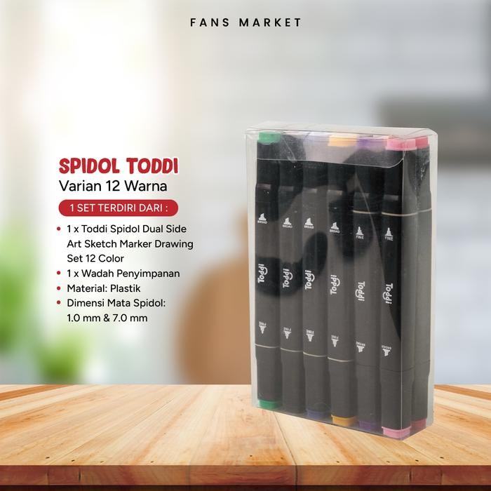 

TODDI SPIDOL DUAL SIDE FINE ART BRUSH PEN ART MARKER SET