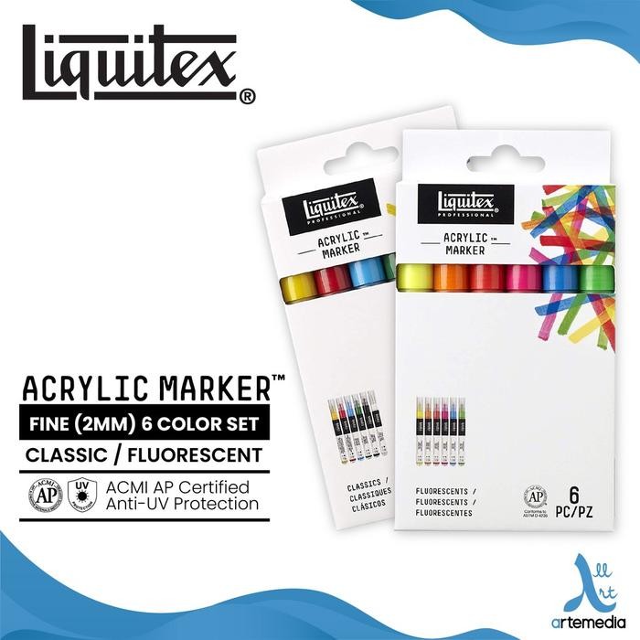 

LIQUITEX ACRYLIC MARKER SET FINE 2MM ACRYLIC COLOR PAINT