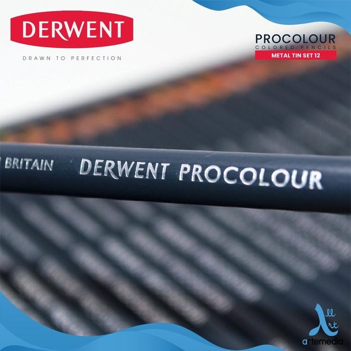 

DERWENT PROCOLOUR PENCIL COLOR SET METAL TIN