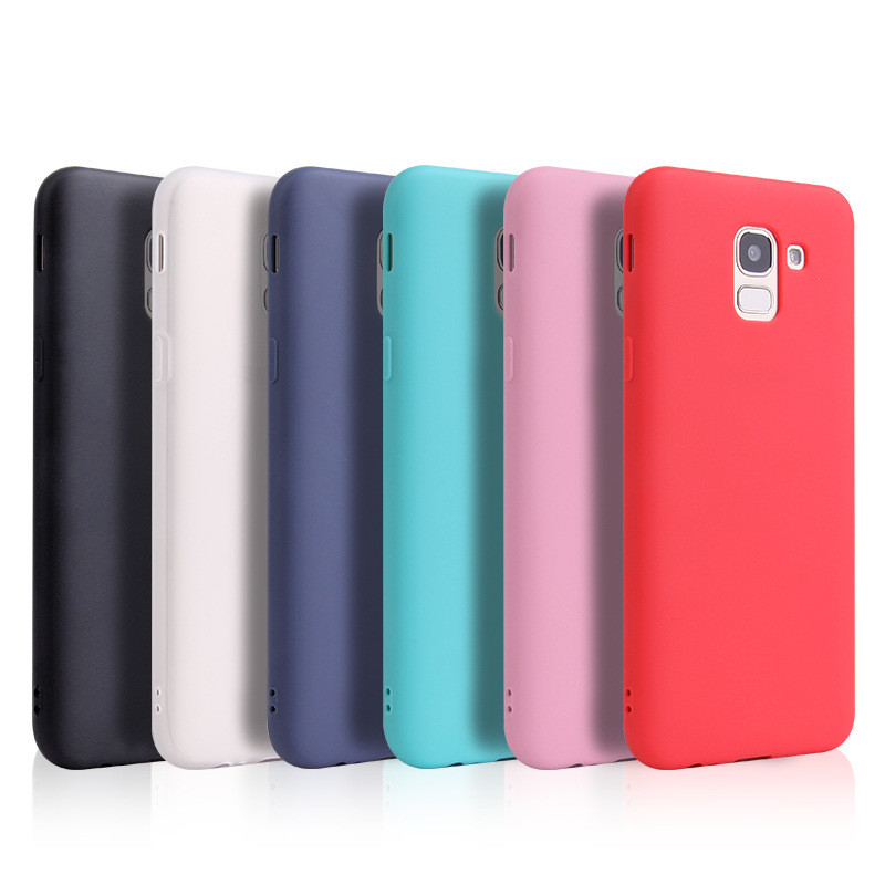 For Samsung Galaxy A8 2018 A530F Matte Candy Solid Color Silicone Tpu Soft Case For Samsung A8 Plus