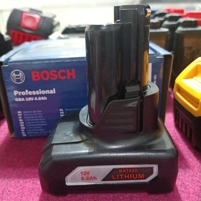 Baterai Bor Cordless Bosch 12V 5ah 6ah GSR GSB 120 LI Rakitan