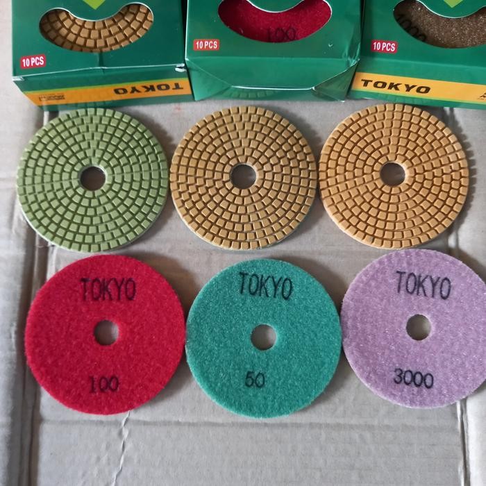 Diamond Pad Poles Marmer / diamond poles granit TOKYO 4 Inchi