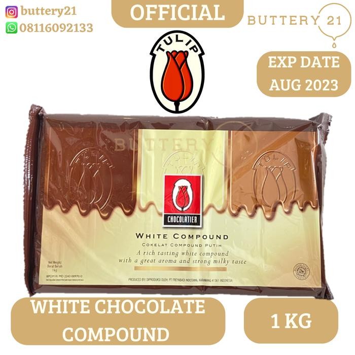 

TULIP WHITE COMPOUND CHOCOLATE 1 KG COKLAT TULIP