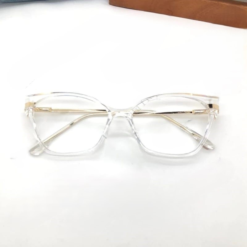 Makmur_55 Kacamata Cate Eye {Best Seller} Frame 8206 Kacamata Fashion Kacamata Normal & Minus