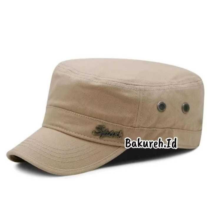 Glamourgemss Topi Polos Lidah Pendek Komando Pria Sport Super Keren Buat Aktifitas Sehari-Hari