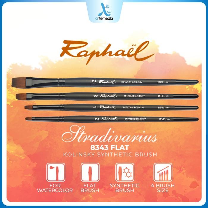 

Kuas Lukis Raphael Stradivarius 8343 Flat Kolinsky Synthetic Brush