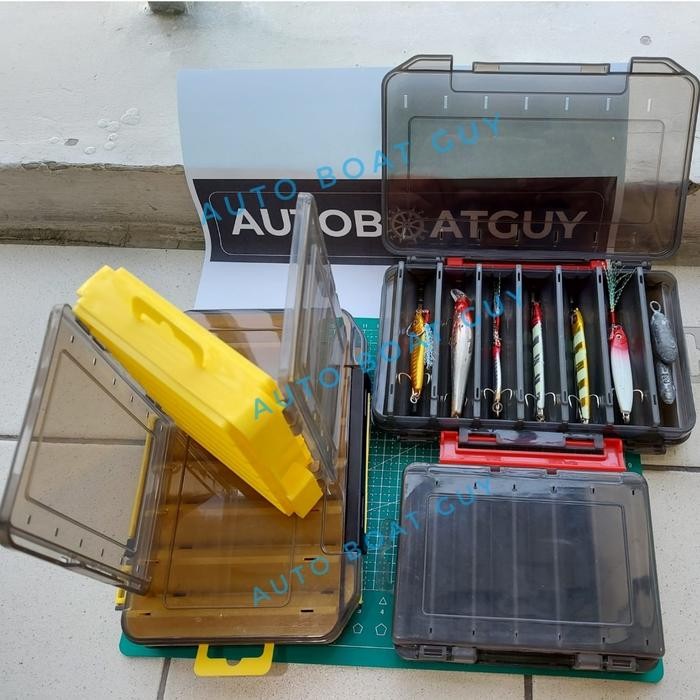 Double Side Lure Box Kotak Umpan Pancing Ikan Dua Sisi Plastik
