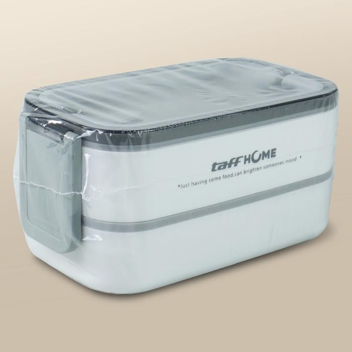 KOTAK MAKAN NASI BENTO LUNCH BOX WHITE PLASTIK