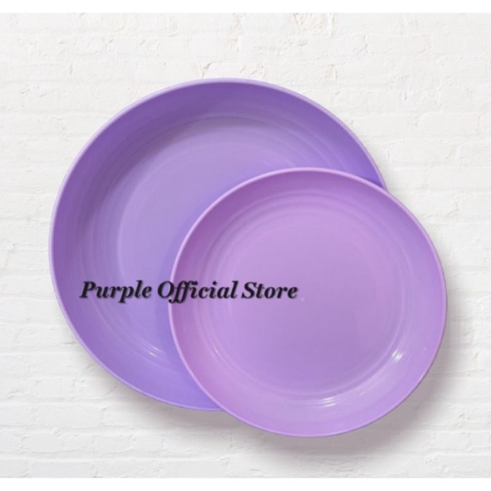 Terlaris Piring Makan Plastik Bulat - Ungu Lilac