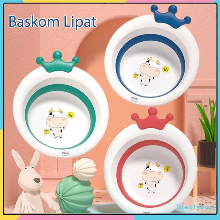 Terlaris Sweetybayi Wastafel anak portable baskom lipat wadah bisa