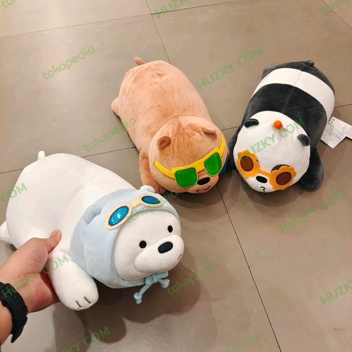 Terbaru Miniso Boneka We Bare Bears Panda / Grizz / Ice Bear (Sz.38Cm)