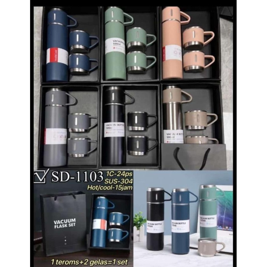 termos sultan set botol minum termos vacuum vakum bottle 500ml