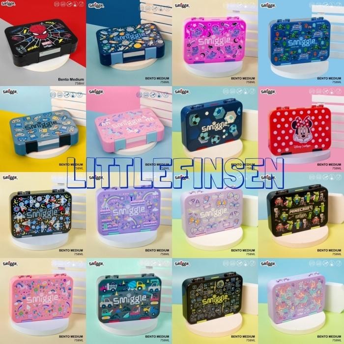 SMIGGLE lunch box happy medium bento box/kotak makan smiggle happy