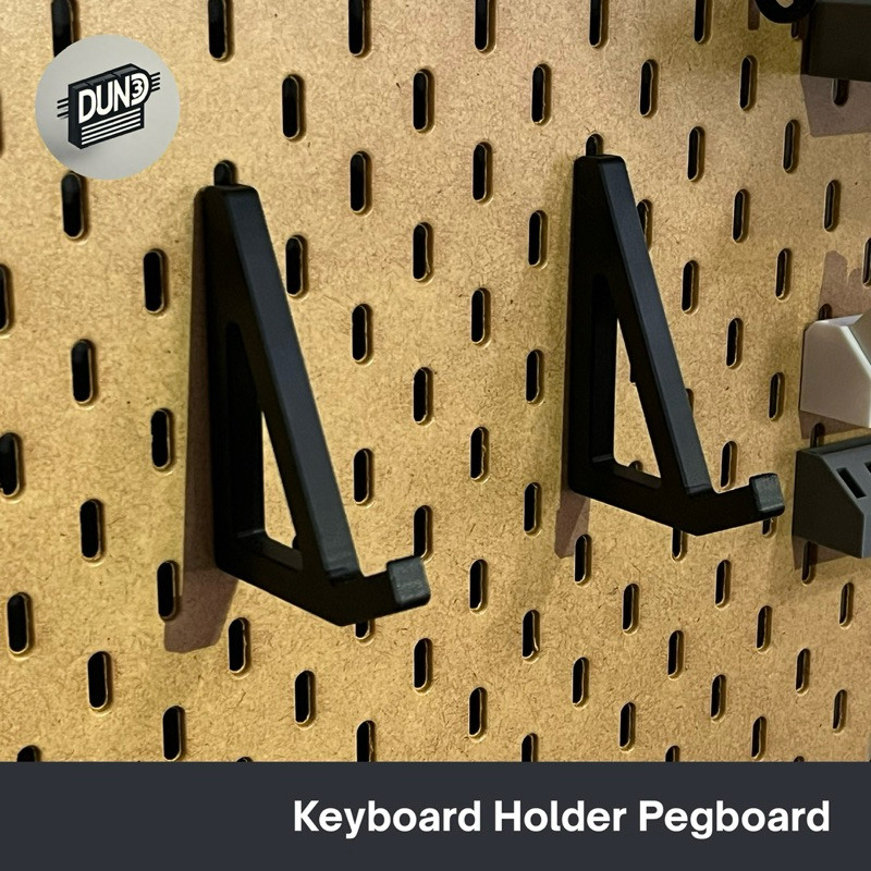 Pegboard Skadis Keyboard Holder 3D Printing Warna Hitam/Putih/Abu-Abu