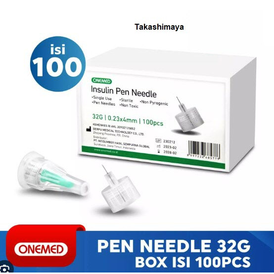 Onemed Jarum Insulin 32G isi 100 / Insulin Pen Needle 32G