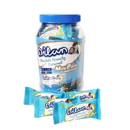 

Dilan Toples Mini Pack Wafer Chocolate Crunhy Caramel - Netto 25 Pcs X 9.5 Gr