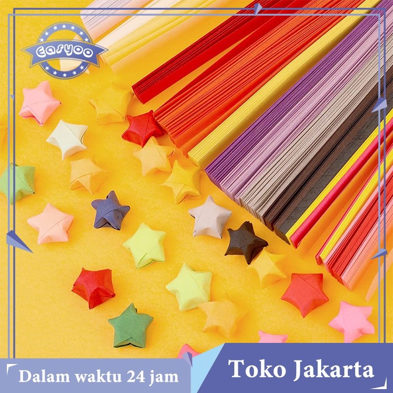 

Isi 540 Kertas Origami Bintang Warna Origami Star Paper Motif Bintang