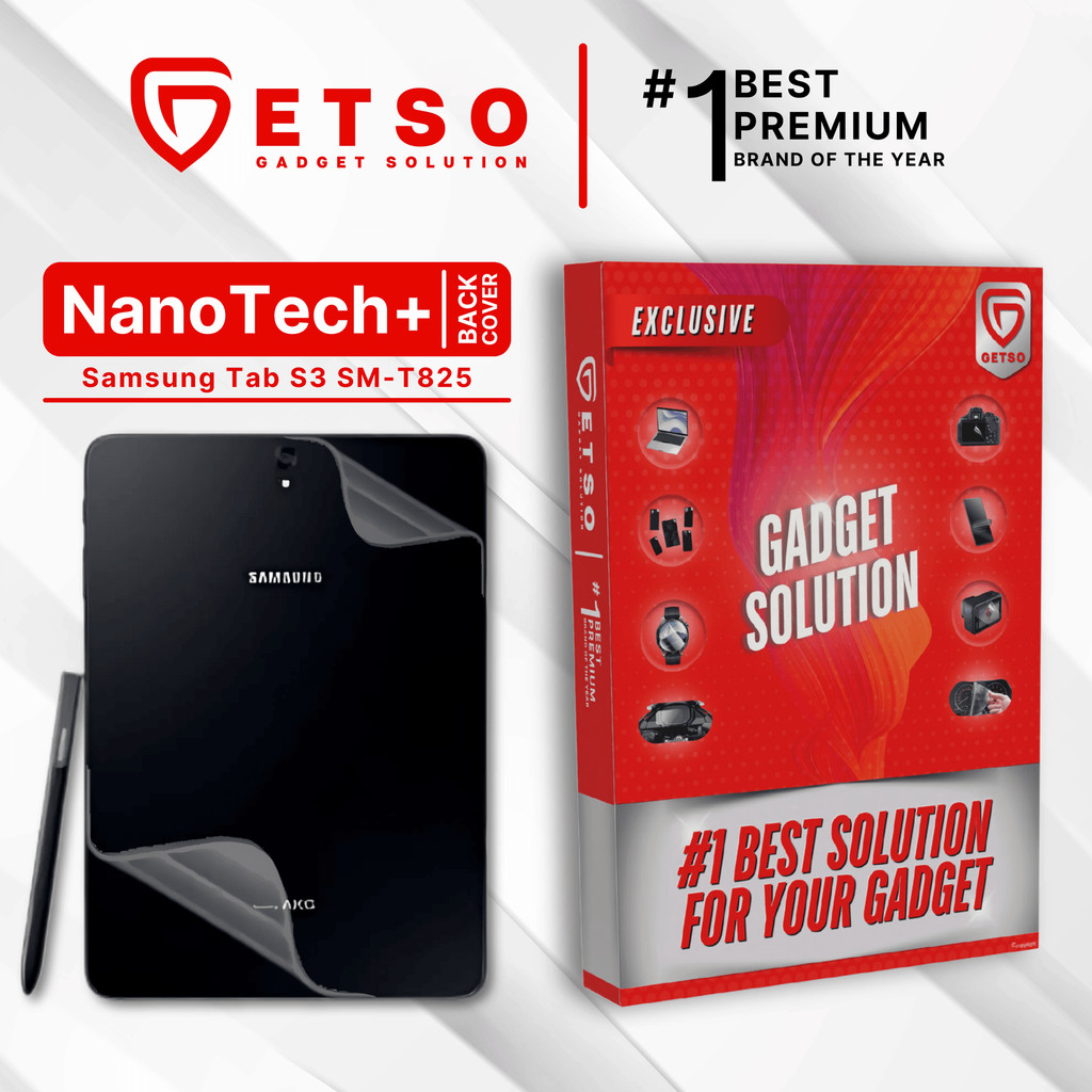 GETSO EPU BIO GENESIS Hydrogel for Samsung Tab S3 SM-T825 / Back Cover Guard (Nanotech+ 100% Recycle
