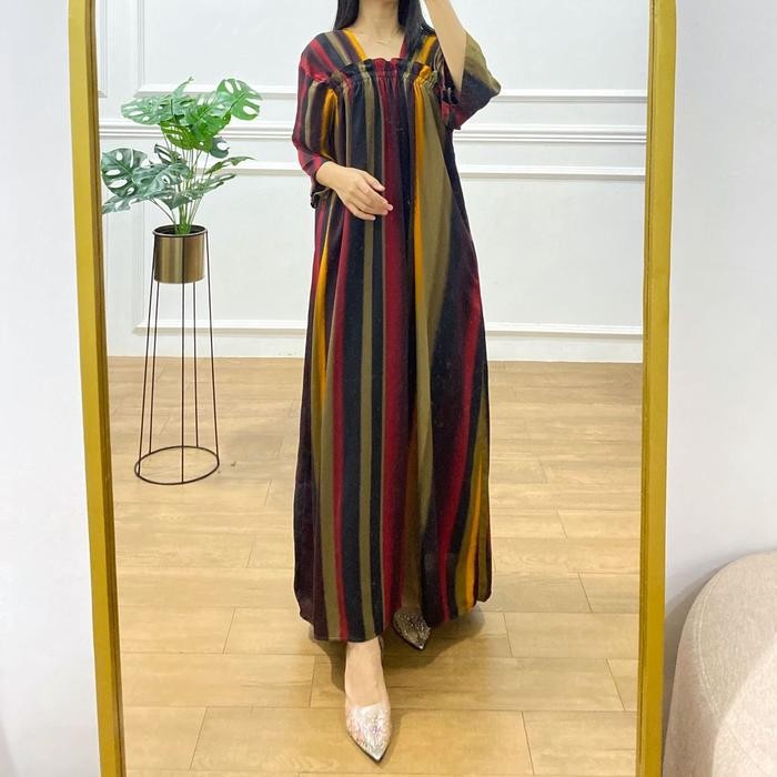 Ready [Daster Dinda Busui Motif - Paula Versi Busui Kancing - Rayon Premium] Daster Gamis Rayon