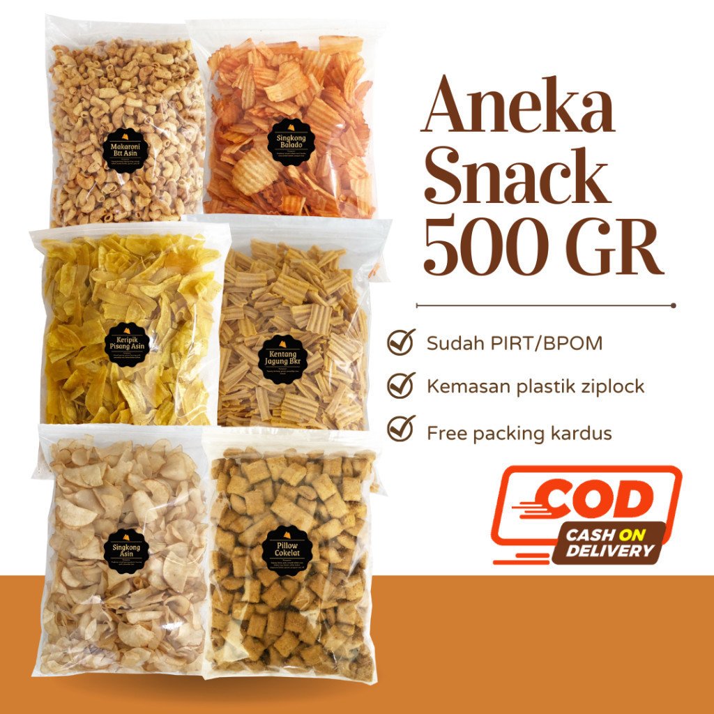 

[DELISH SNACKS] Aneka Snack Grosir 500 Gram / Cemilan Cemilan Grosiran Kiloan Murah Enak Asin Pedas