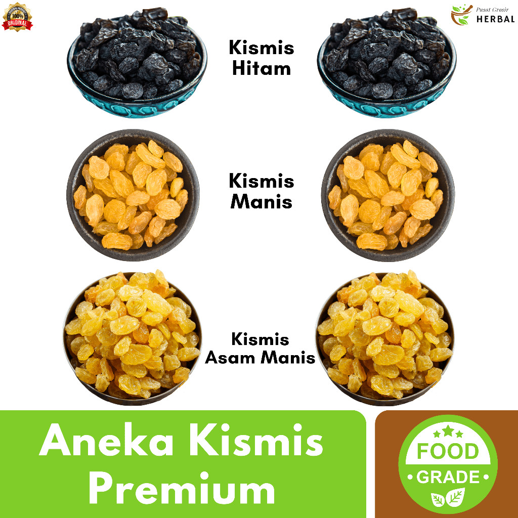 

Kismis Arab Golden Raisins 250 Gram Asam Manis Hitam Mix Simin Mutiara Premium Oleh Haji Dan Umroh