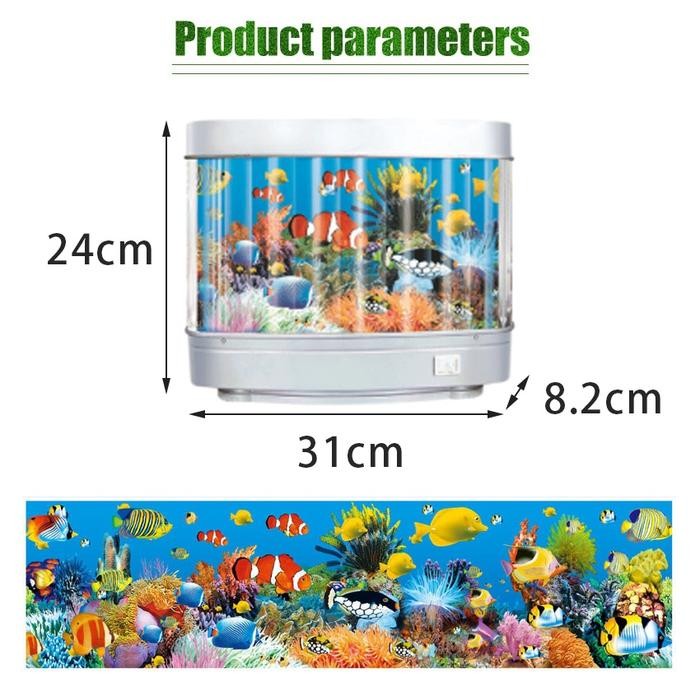 PREMIUM Pajangan Aquarium Ikan Listrik - Lampu Tidur Hiasan Dekorasi Rumah yang Menawan
