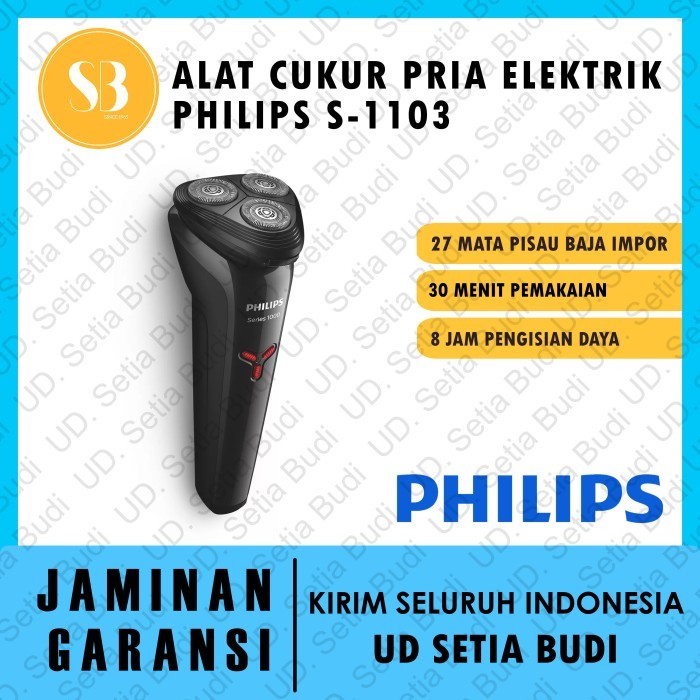 PREMIUM Alat Cukur Pria Philips Shaver S1103 Electric Shaver S1103