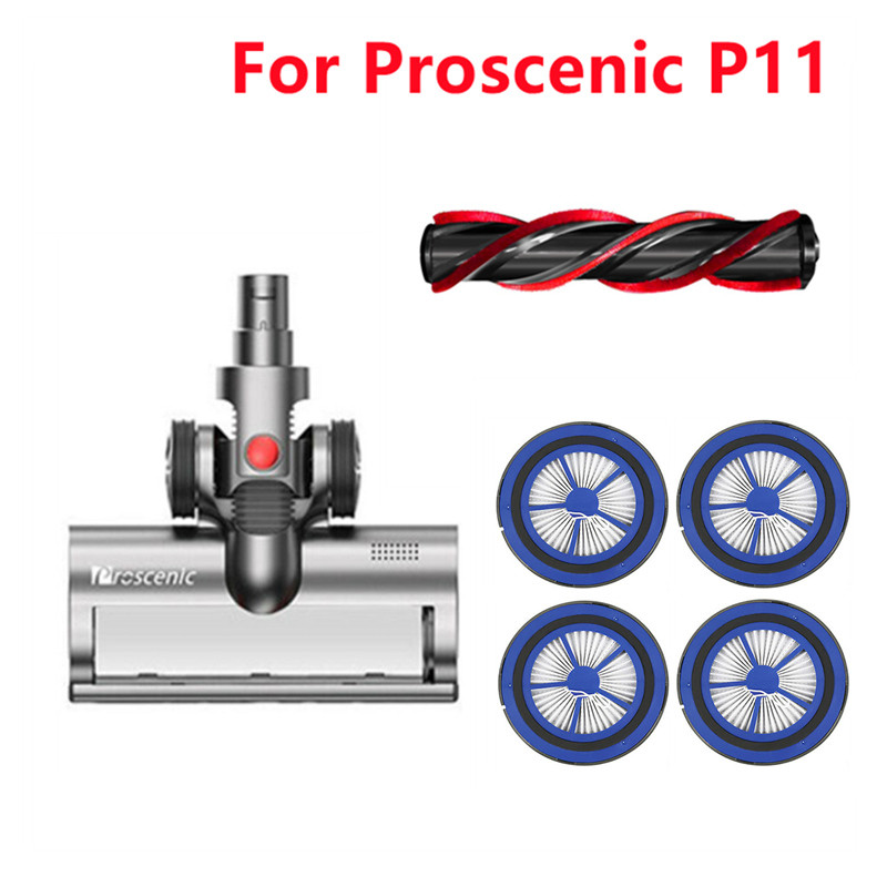 Aksesori HEPA(P11 & P10) untuk Proscenic P10 P11 Penyedot Debu Nirkabel Kepala Sikat Lantai Elektrik