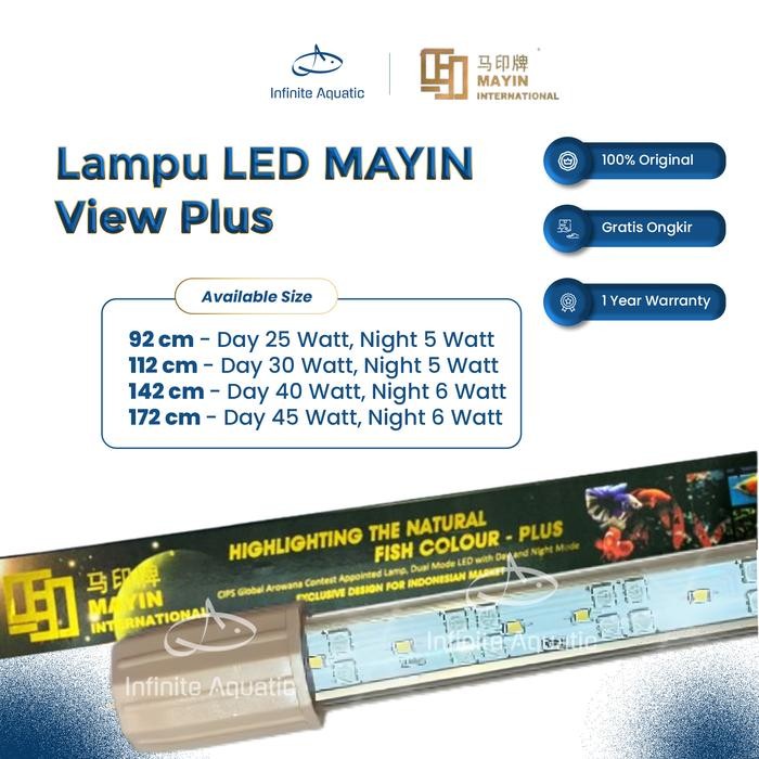 PREMIUM Lampu LED MAYIN PLUS Lampu Aquarium Ikan Arwana/ Ikan Hias
