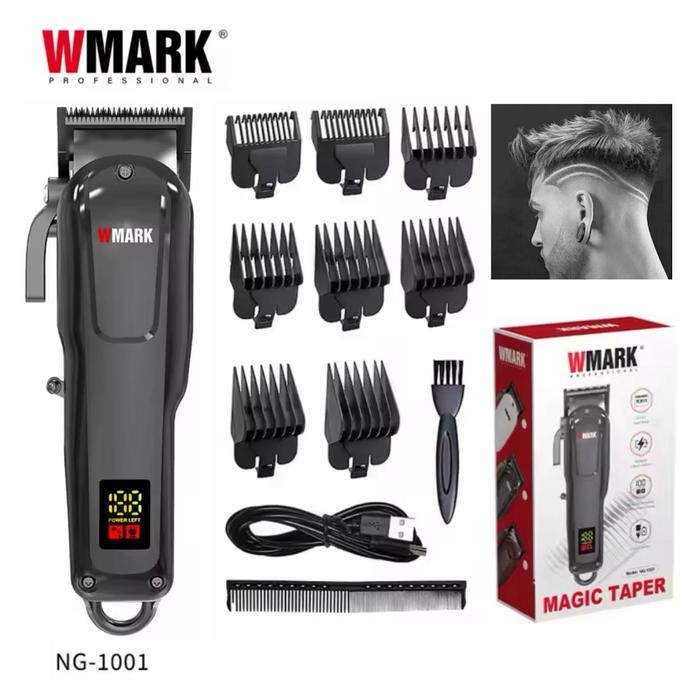 PREMIUM WMARK Alat Cukur Rambut Hair Clipper Professional 6600 RPM NEW 2024 Charging USB Tipe C