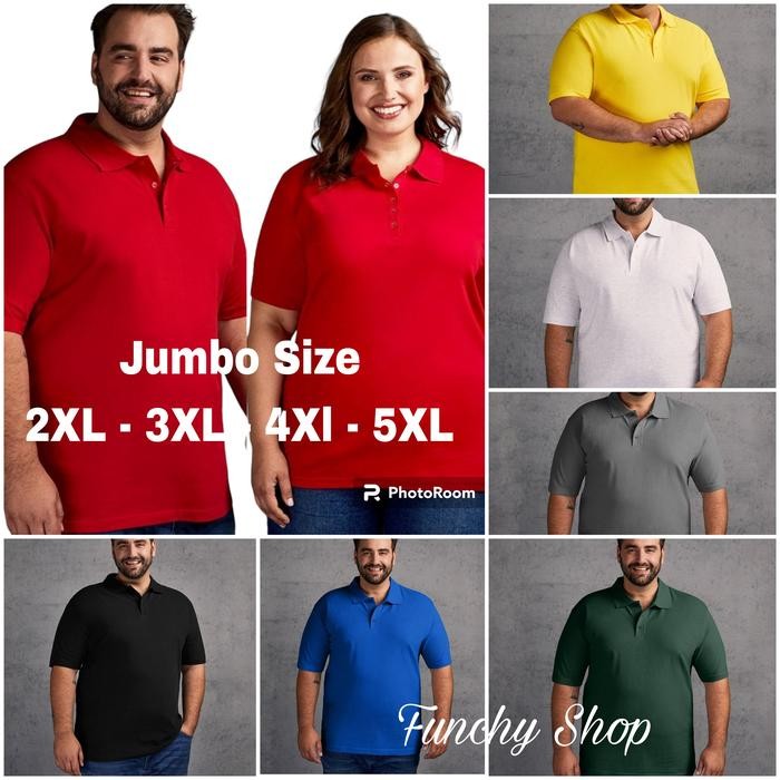 PREMIUM KAOS POLO JUMBO XXL 3XL 4XL 5XL - KAOS KERAH POLO SHIRT - KAOS POLOS