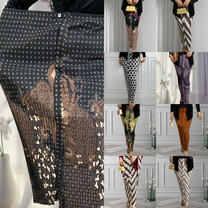 PREMIUM Rok JUMBO plus size Batik Jarik Instan Wiru/Wiron untuk kondangan mewah - Melar termurah