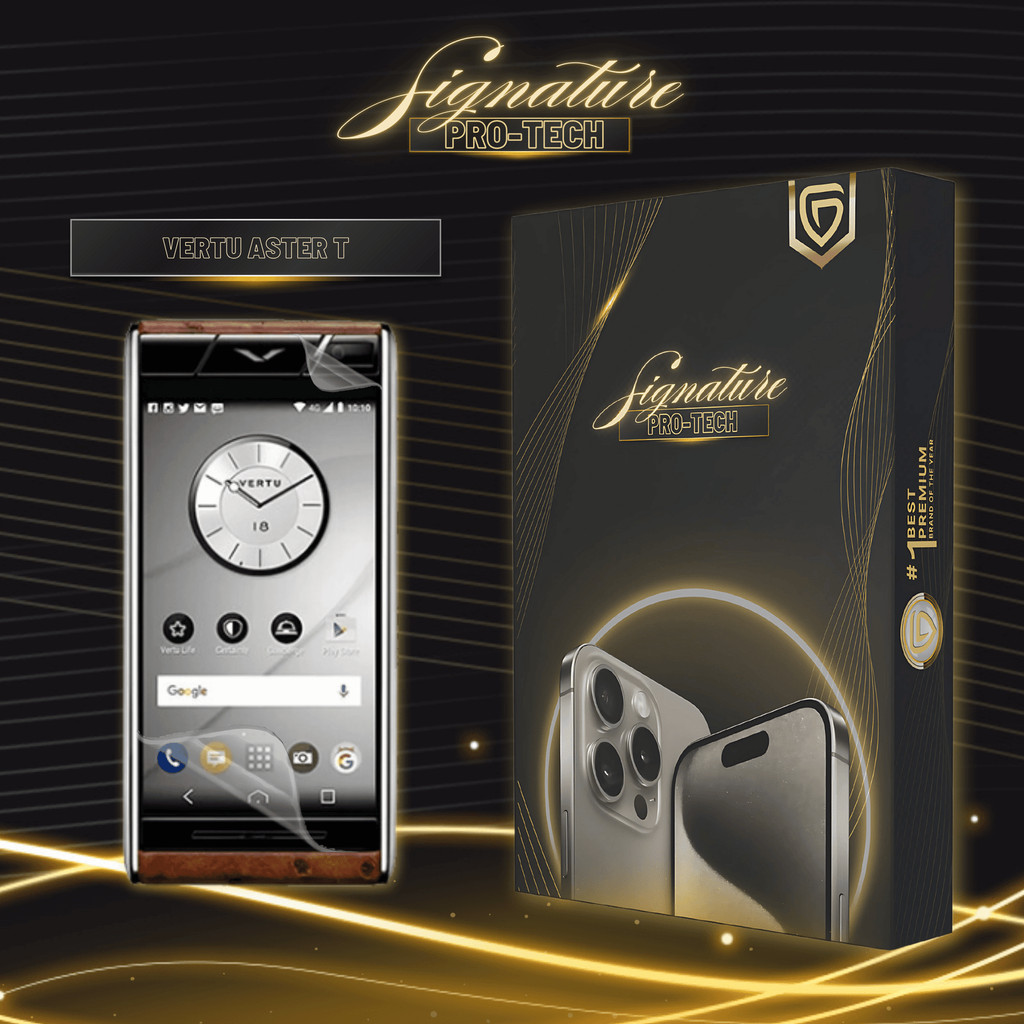 UniPhon SIGNATURE PRO-TECH - Premium Anti-Scratch Protector for Vertu Aster T / Screen Guard Case Fr