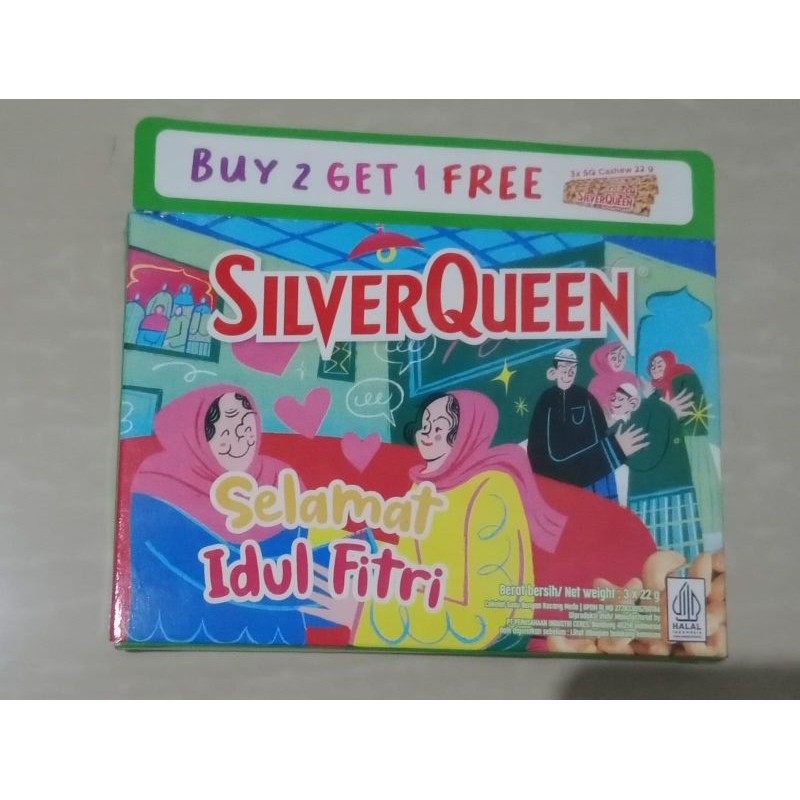 

Silverqueen buy 2 get 1 (3*22gr) 1 bundle isi 3 ps spesial idul fitri