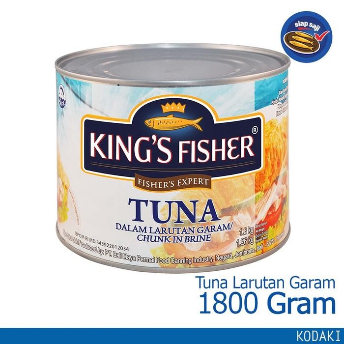 

New King's Fisher Tuna 1800 gram Larutan Garam/ Minyak/ Hot Spicy Kaleng