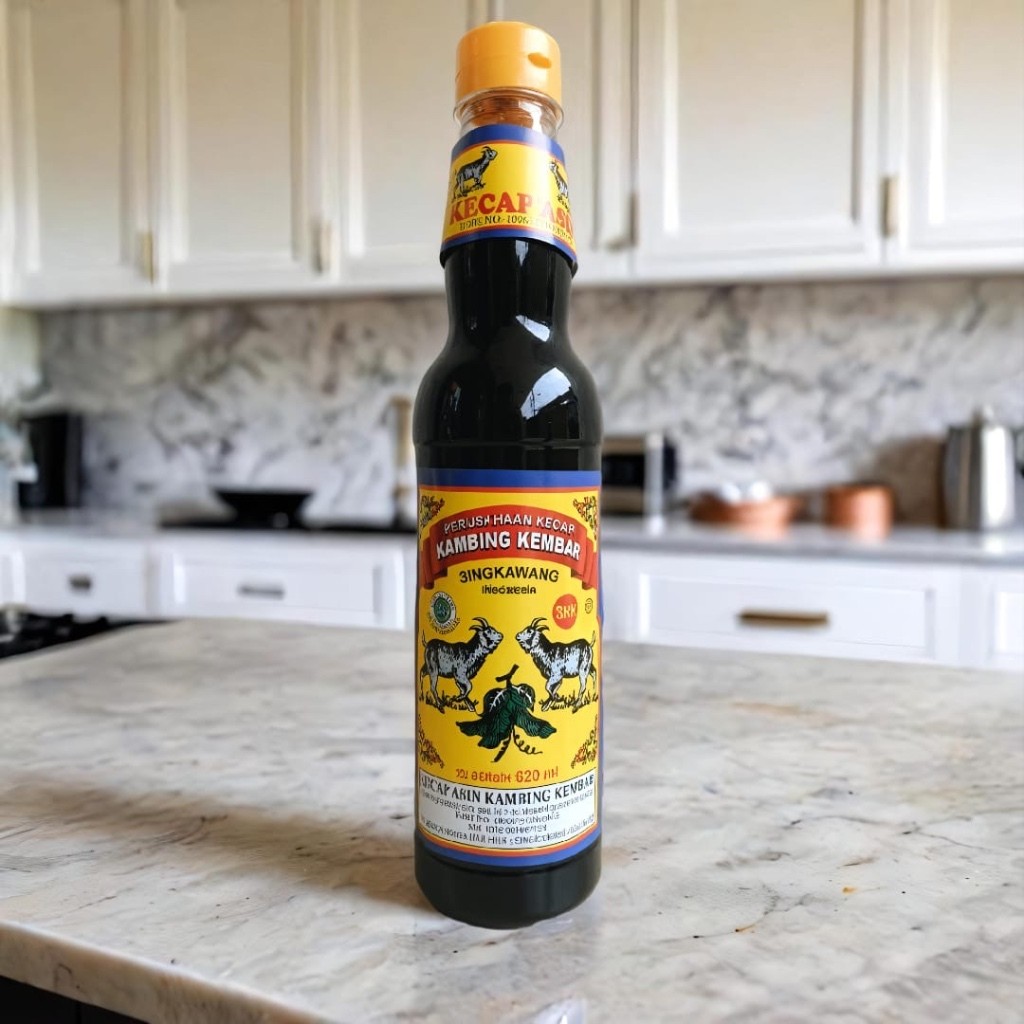 

Kecap Asin Kambing Kembar Kambing Dua Botol Plastik 620ml Kecap Singkawang