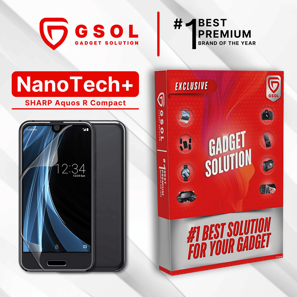 GSOL EPU BIO GENESIS Hydrogel for Sharp Aquos R Compact / Screen Guard (Nanotech+ 100% Recycle) Prem