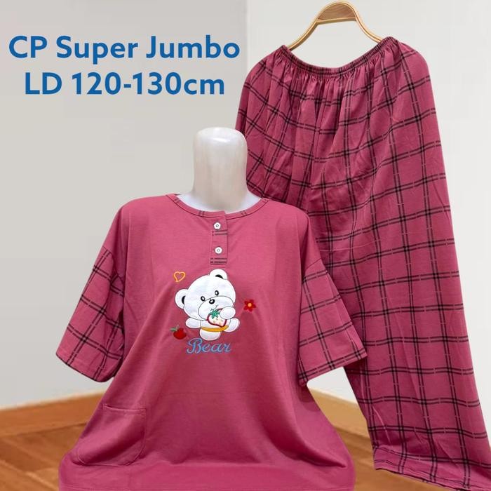 PREMIUM Baju Tidur Super Jumbo Babydoll Wanita Oversiz Bahan Kaos LD 130cm